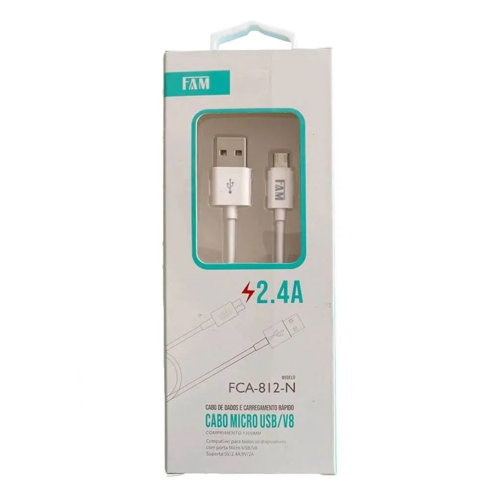 Cabo Dados V8 Micro Usb 24a Vefix