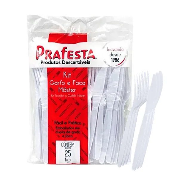 Kit Garfo E Faca Master C 25 Prafesta