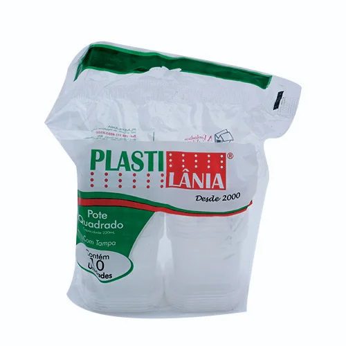 Pote Plast Redondo C Tampa 220ml C 10